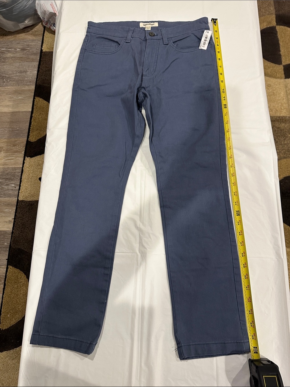 Woamns Blue Straight-Leg pants